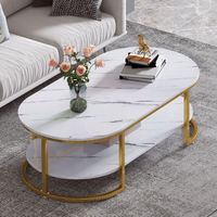 Table basse moderne en bois peint noir pour salon