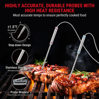 Para ThermoPro TP829 150M Termómetro de cocina inalámbrico digital 4 sondas Cocina de carne hecha de plástico duradero
