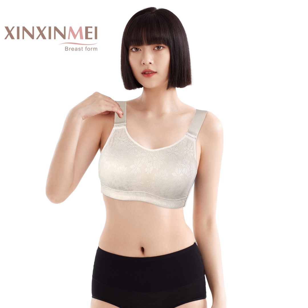 OEM/ODM Post-Surgery Mastectomy Bra Breast Prosthesis 3/4 Cup Underwire Quick Dry Everyday Silk/Cotton Convertible Strap Daily