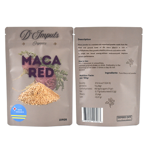 ถุงพลาสติกแบบซิปล็อคเนื้อแมทท์แบบกำหนดเองได้ พร้อมซิปแบบตั้งได้ สำหรับบรรจุผงซูเปอร์ฟู้ด ผงมาคา - Product Image 4