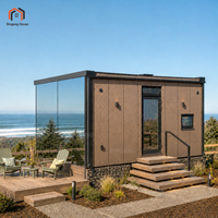 Cabines et Villas Modulaires Préfabriquées Autonomes en Verre Miroir pour Logements à Faible Revenu et Parcs de Glamping