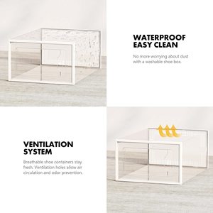 Boîte de rangement pour chaussures, organiseur de baskets, étagère à chaussures en plastique transparent, boîtes à chaussures en acrylique transparent - Product Image 4