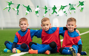 DAMAI Soccer Party Tableware Set Soccer Party Supplies Soccer Theme Party Decorations Paper <b>Banner</b> for Boys Sports Theme - Product Image 4