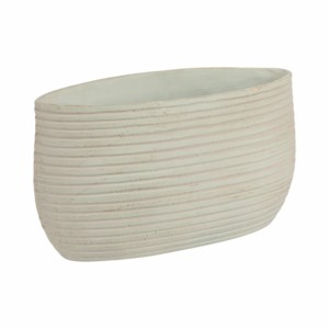 Vaso ovale moderno testurizzato per fiori, decorazione per soggiorno, camera da letto e vanità - Product Image 3