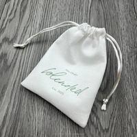 Pochettes en microfibre personnalisées avec logo imprimé, sacs cadeaux à cordon pour l'emballage d'accessoires de bijouterie fine, boucles d'oreilles