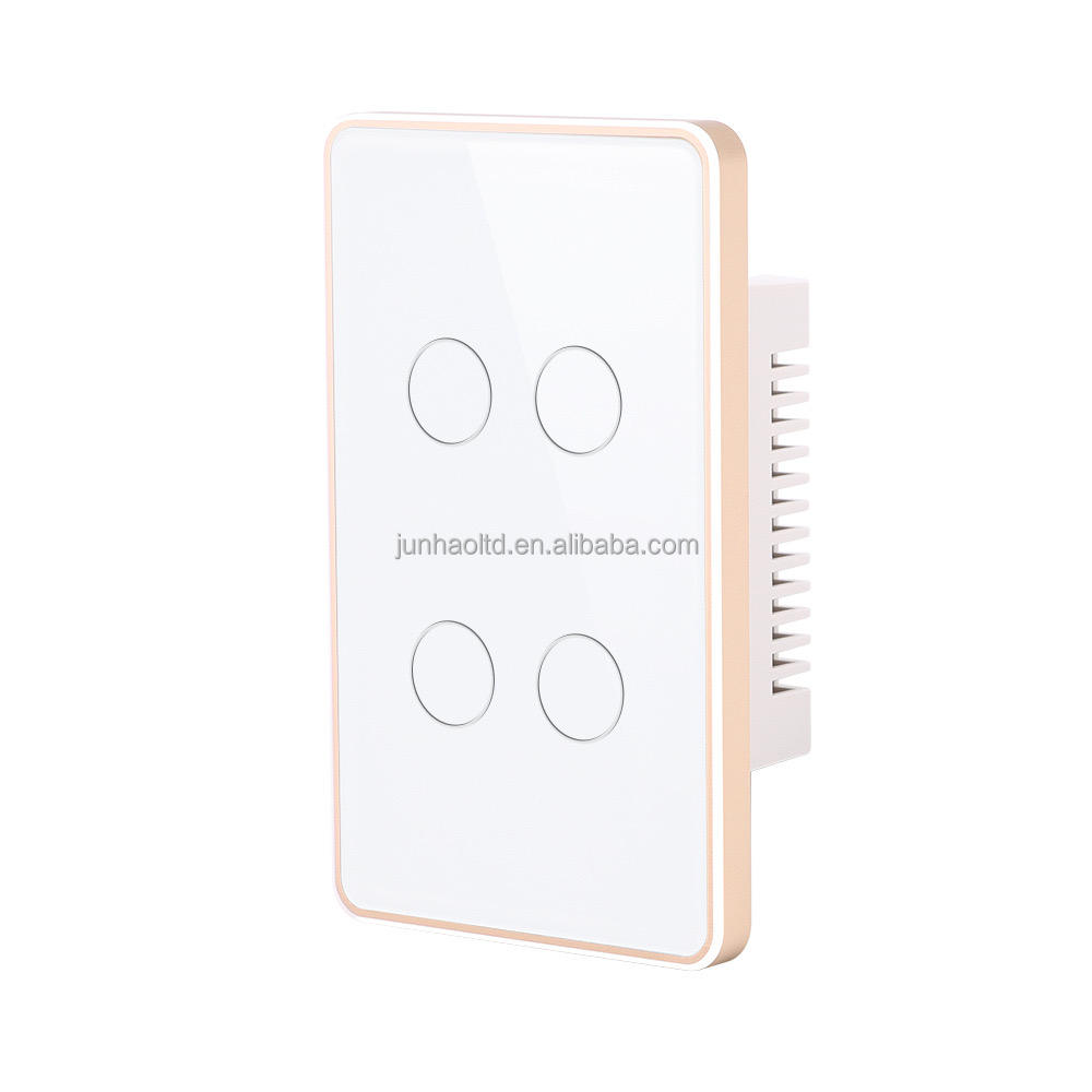 120-Metal Frame-White 4 gang