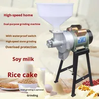 Machine à moudre en pierre entièrement automatique à haute productivité 1,5 kW pour usage domestique et commercial, machine à faire du lait de soja, du tofu, des gâteaux de riz, double usage