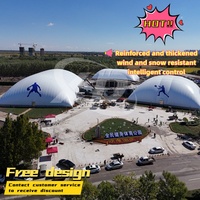 Tente dôme gonflable personnalisée pour sports, outil de course professionnel, logo, membrane d'air pour salle de football, stade, maisons à bulles