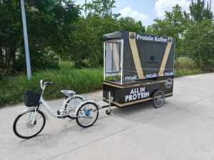 Nuevo Diseño de Triciclo Móvil <span class=keywords><strong>para</strong></span> Café al Aire Libre, Bicicleta de Comida en Venta, Puesto de Barbacoa con Parrilla - Product Image 2
