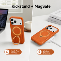 Coque de téléphone robuste antichoc pour iPhone 17 Air 18 16 15 avec anneau support métallique à 360 degrés anti-rayures et fine
