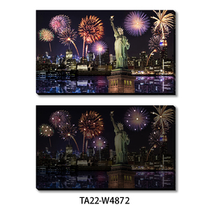 Adornos LED personalizados, pintura en lienzo con luces LED, vista del Puente de la ciudad, impresión en lienzo, decoraciones de pared - Product Image 5