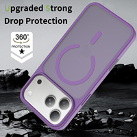 Coque magnétique mate tendance avec protection antichoc douce effet peau pour iPhone 18 17 Pro Max avec bouton de contrôle de l'appareil photo