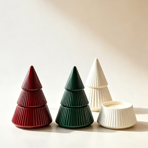 Pot à <span class=keywords><strong>bougie</strong></span> en verre de 8 oz en forme de sapin de Noël, vide, pour bougies de Noël, récipient de luxe en verre pour bougies, pour la décoration de la maison et les cadeaux de Noël - Product Image 5