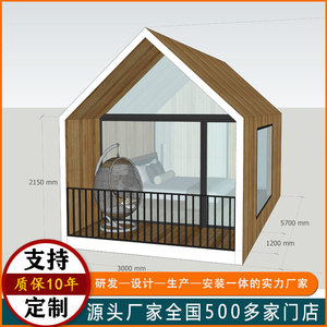 Cabane d'été moderne en bois, facile à assembler, pour le camping et l'extérieur - Product Image 3