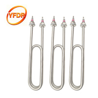 Chauffe-eau tubulaire en U personnalisé en SUS304, économique, pour machine de chauffage par induction de déshydratation de liquides alimentaires 220V/380V, garantie 1 an