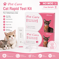 Kit de Prueba Rápida de Antígeno FeLV Felino, Casete de Prueba Rápida para el Virus de la Leucemia Felina, Caja de 10 Pruebas