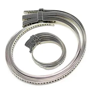Colliers de serrage ajustables à prix compétitif, colliers de serrage à oreille unique, en continu, vente chaude, raccords de tuyaux ss304