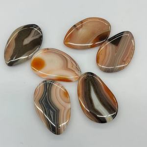 Ciondolo Piriforme in <span class=keywords><strong>Agata</strong></span> Striata <span class=keywords><strong>Marrone</strong></span> 35X55mm, Perle in Pietra Naturale per Creazione di Gioielli e Collane Fatte a Mano - Product Image 6