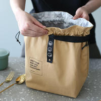 Vente en gros de sac isotherme en toile de coton simple sac isotherme sac à lunch étanche avec lettres boîtes isolées pour pique-nique stockage des aliments