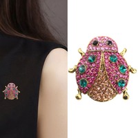 Broches Épingles en Métal Abeille et Scarabée avec Cristaux et Perles, Bijoux Insectes Mignons, Accessoires Rétro pour Femmes et Hommes, pour Ornement