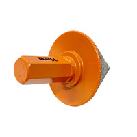 Embout de chanfreinage conique diamanté brasé PMS 20-35-50mm pour carrelage et marbre, pour meuleuse d'angle