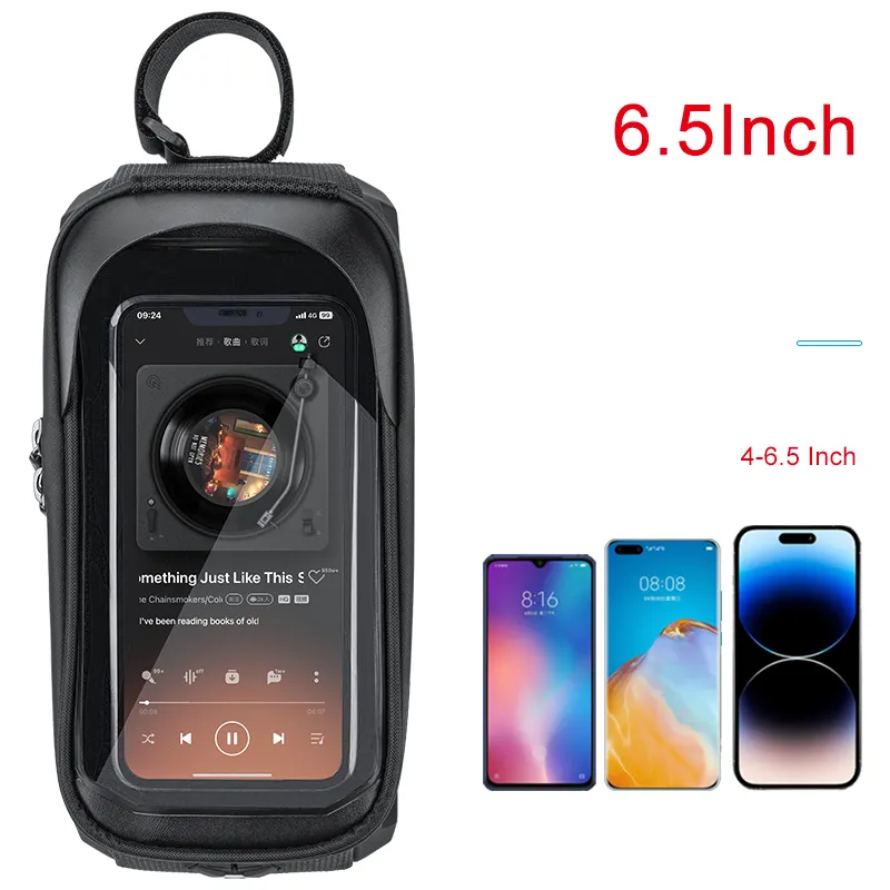 Acessórios de bicicleta Frame Front Top Tube Ciclismo Bag Waterproof Phone Case Touchscreen Bag MTB Pack Bike Bag