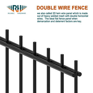 Clôture de sécurité de jardin à double fil haute résistance, cadre métallique résistant aux intempéries, certifiée CE, écologique, utilisation autoroutière - Product Image 4