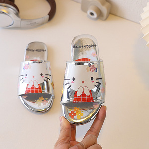 Tongs unisexes mignonnes pour enfants, dessin animé, été 2026, respirantes, dessus en PU, semelle extérieure en caoutchouc, pantoufles d'intérieur et d'extérieur - Product Image 2