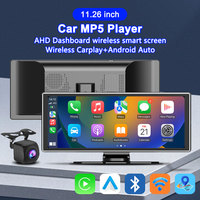 Écran tactile multimédia universel 11,26'' IPS HD CarPlay sans fil Android Auto Radio Lecteur vidéo MP5 BT DVR Miroir