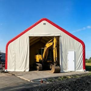 Tente de stockage industrielle en bâche PVC ignifuge, résistante au vent et à la neige, à construction rapide, fabriquée en Chine - Product Image 1