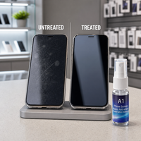 Protection d'écran liquide de qualité industrielle avancée, nano micro-silice, essence céramique invisible modifiée anti-rayures, marque A1
