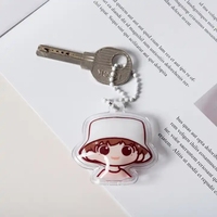 Porte-clés en PVC personnalisé avec logo, design de dessin animé, anime, chaîne à billes, imperméable et léger, pour la décoration de carnet
