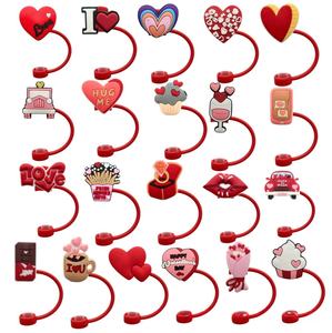San valentino Love Series 8mm/10mm in Silicone tropicale tappo di copertura in paglia può coprire con tappo per la polvere di paglia di caffè - Product Image 3