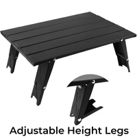 Mini petite Table pliante de haute qualité Mini Table en aluminium 6061 avec pieds rétractables Table à hauteur réglable pour le Camping en plein air