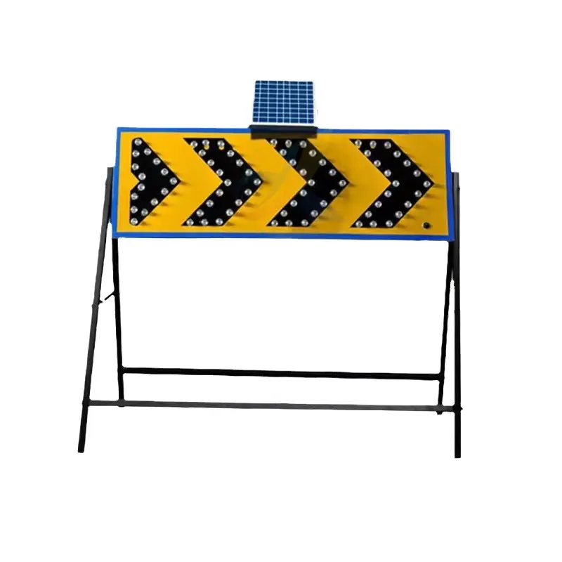 Panneau de flèche de guide stroboscopique de barricade de construction de routes solaires