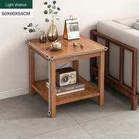 Table basse moderne en bois à double plateau pour salon, accessoire de canapé, meuble de rangement pour la maison