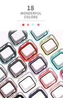 Coque de protection colorée couverture de montre étanche mate avec protecteur d'écran en verre pour Apple Watch Smart Watch