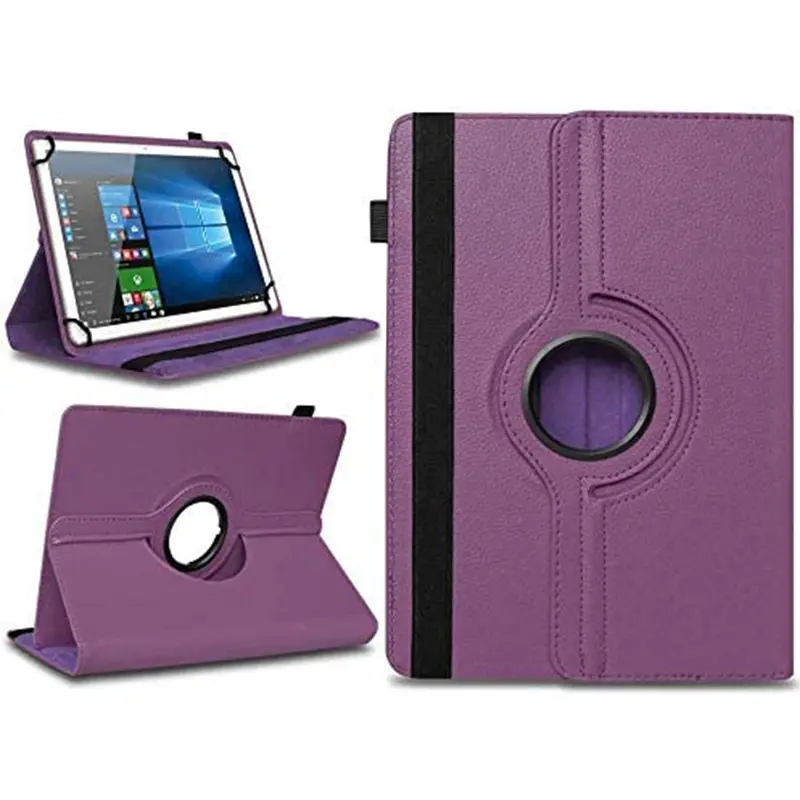 360 Rotating Universal Voor Ipad Mini Galaxy Tab 8.0 Tablet Kindle Fire Hd Hdx 7 8 9 10 Pu Leer tablet Case Stand Cover
