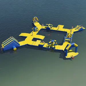 2023 yeni tasarım su parkı tema açık yüzer oyun macera oyunları şişme aqua park şişme su parkı satış