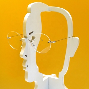 <span class=keywords><strong>Gafas</strong></span> Ópticas de Prescripción Redondas sin Montura Estilo Jobs, Personalizadas al por Mayor, de Alta Calidad, para Hombre, Monturas de <span class=keywords><strong>Gafas</strong></span> 100% Titanio - Product Image 2