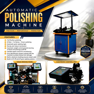 Machine de polissage CNC automatique ITC avec système de recherche de grain de polissage pour pierres diamantées et pavés, et unité de contrôle électronique Beckhoff - Product Image 1