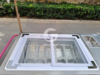 Chariot à glaces mobile personnalisé Etodevice, chariot de vente de gelato commercial avec roues