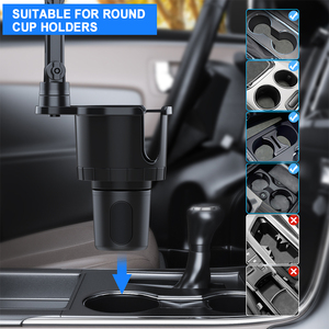 Soporte para teléfono con portavasos para coche 2 en 1, brazo largo ajustable universal, soporte giratorio de 360 grados para teléfonos inteligentes de 4-7 pulgadas - Product Image 5