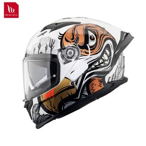 หมวกกันน็อคสำหรับมอเตอร์ไซค์ MT Helmets แบบเต็มใบ ดีไซน์กราฟิก วัสดุ ABS  พร้อมแผ่นปิดหน้าใส ได้รับมาตรฐาน ECE  ระบบปลดเร็ว - Product Image 1