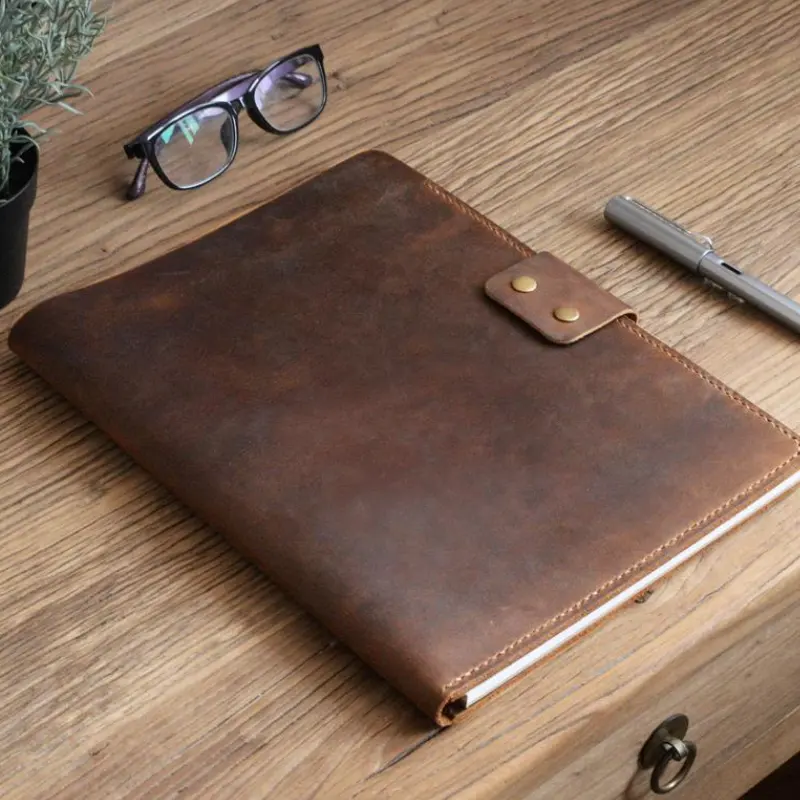 Gepersonaliseerde Pu Leather Portfolio A4 Brief Size Notepad Juridische Pad Padfolio Schrijfblok Organizer