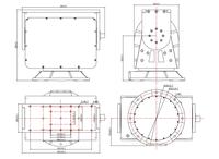 Boîtier d'inclinaison panoramique extérieur SP80 robuste Support de moniteur 100kg