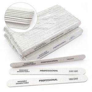 Lime à ongles jetable personnalisée avec logo OEM, grain 240, double face, imperméable, désinfectable, promotionnelle, pour salon de manucure - Product Image 1