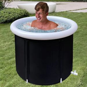 Baignoire pliante pour bain de glace, en nylon noir, gonflable pour adultes, pour thérapie par le froid - Product Image 2