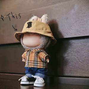 Pendentif de poupée en vinyle Macaron Labuibui, jouet Rabubu de dessin animé, costume chemise à carreaux en plastique de marque de mode, élégant, échelle 1:12, pour enfants de 14 ans et plus - Product Image 2