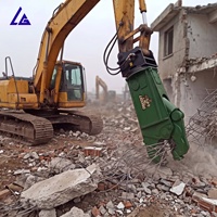 Cisaille de démolition hydraulique pour excavatrice, cisaille rotative à 360° pour la découpe de structures en acier, déchiquetage de ferraille et démontage de voitures
